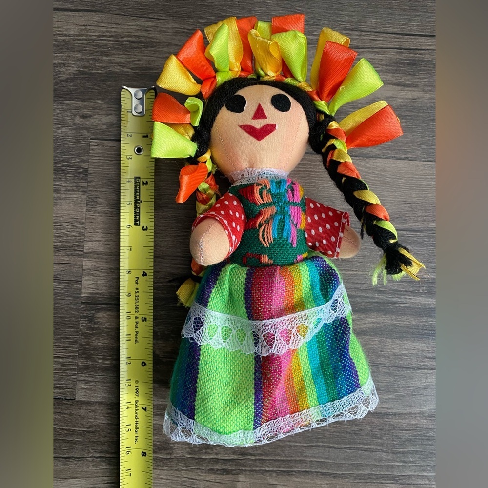 Handmade Multicolor Mexican Doll - Picture 6 of 6